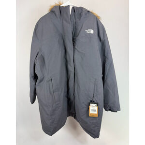 The North Face Women's Plus Size 2X Arctic Parka Down Coat Vanadis Grey